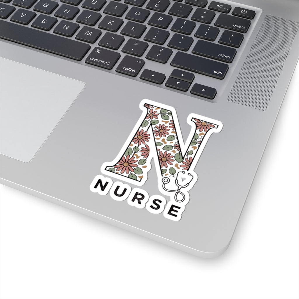 Floral N Nurse Sticker | Kiss-Cut, Retro Floral, Easy Tiger, Nurse Decal