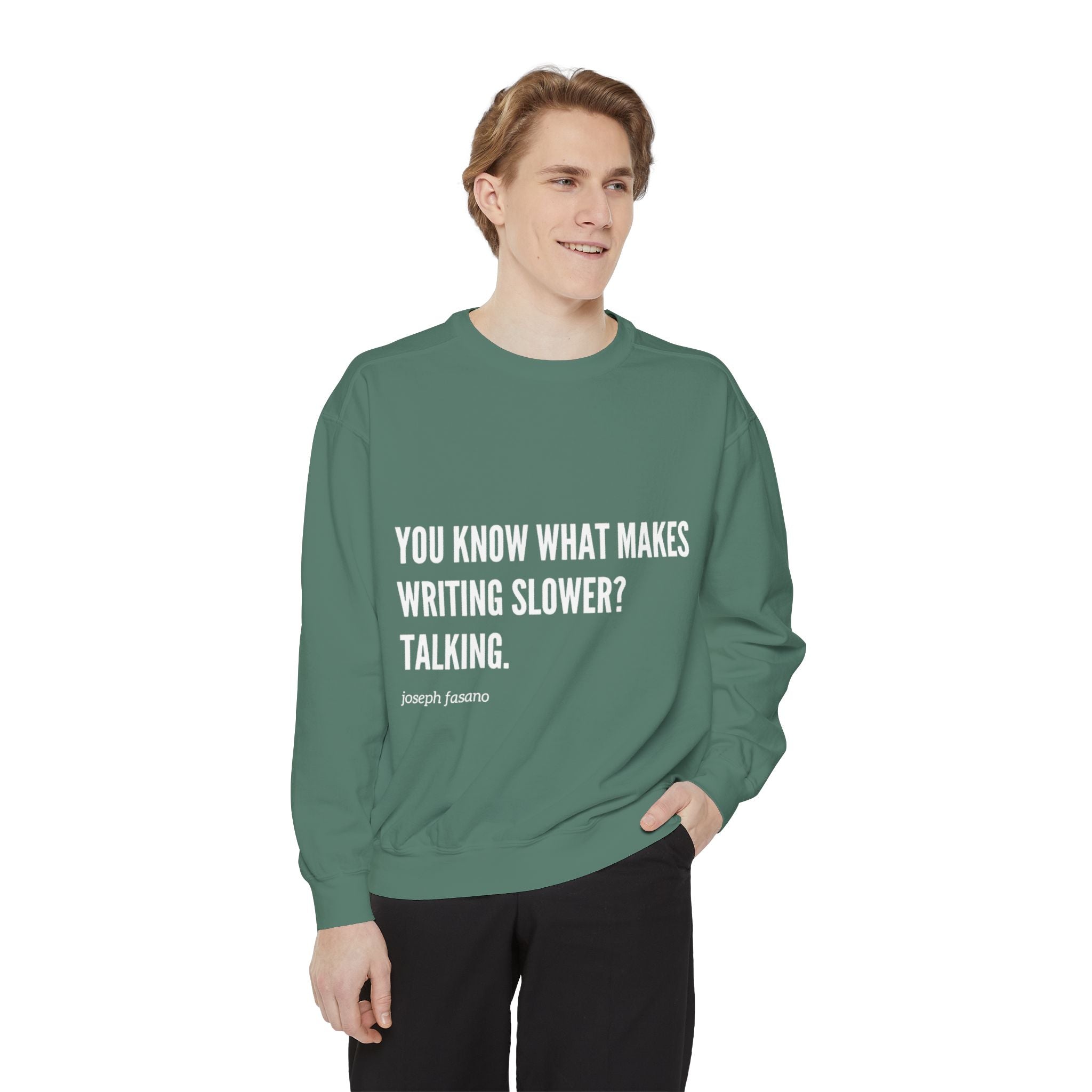 "you know" crew neck sweatshirt