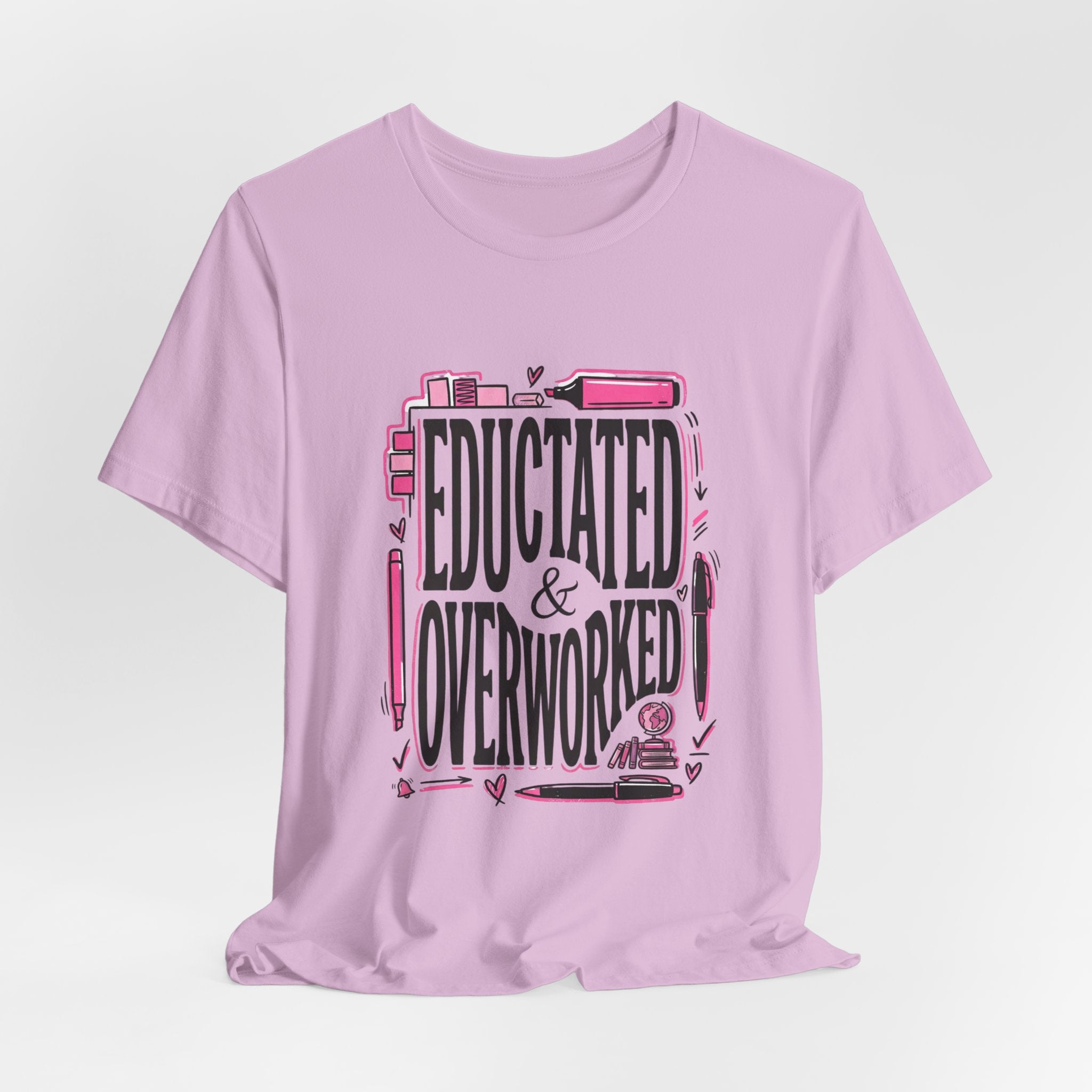 Educated & Overworked Tee — Funny Teacher, Student, Nurse, Grad Shirt