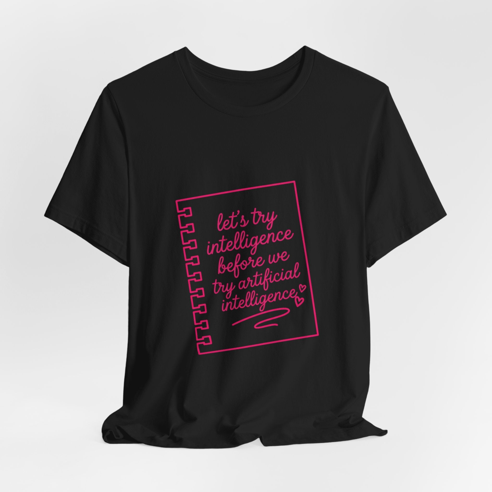 Notebook try intelligence Unisex Jersey Short Sleeve Tee