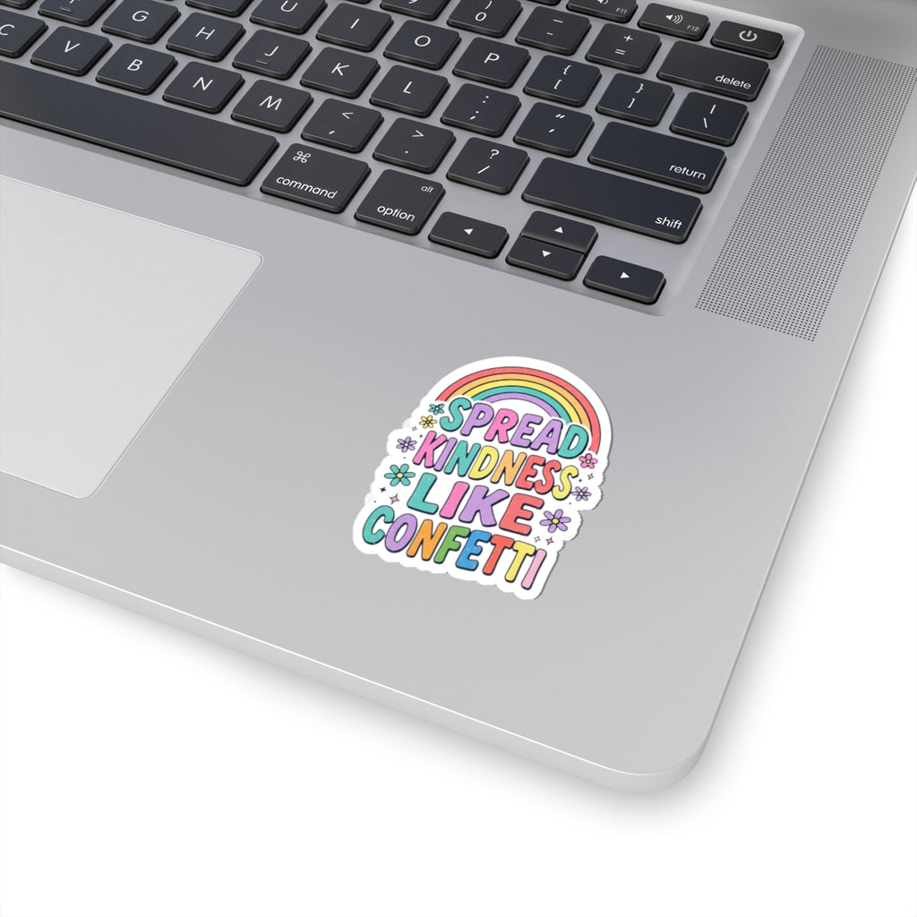 Spread Kindness Like Confetti Sticker | Christian Rainbow Faith Sticker