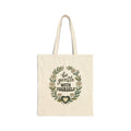 Be Gentle With Yourself Tote, Mental Health Awareness, Floral Wreath Green