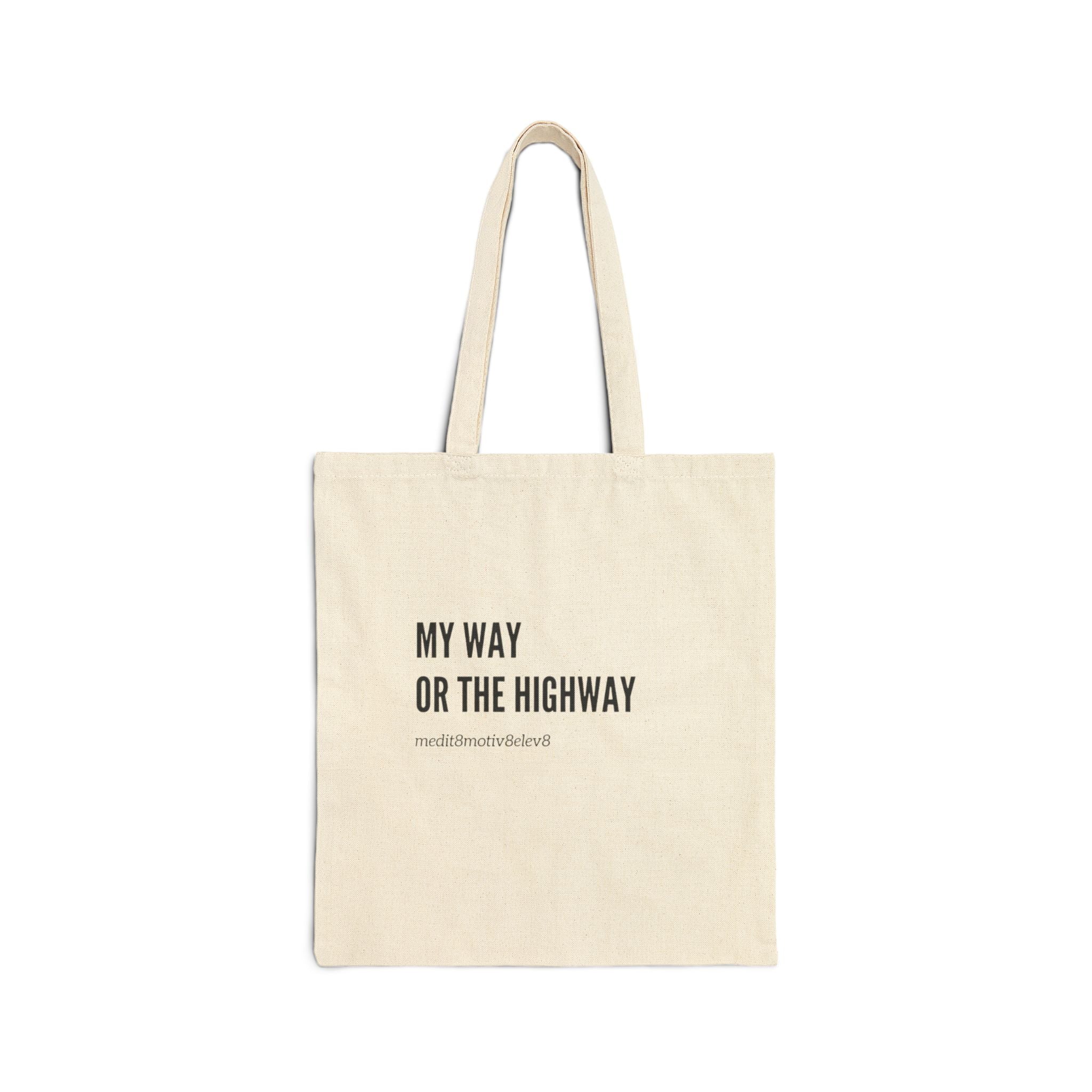 "my way" Cotton Canvas Tote Bag