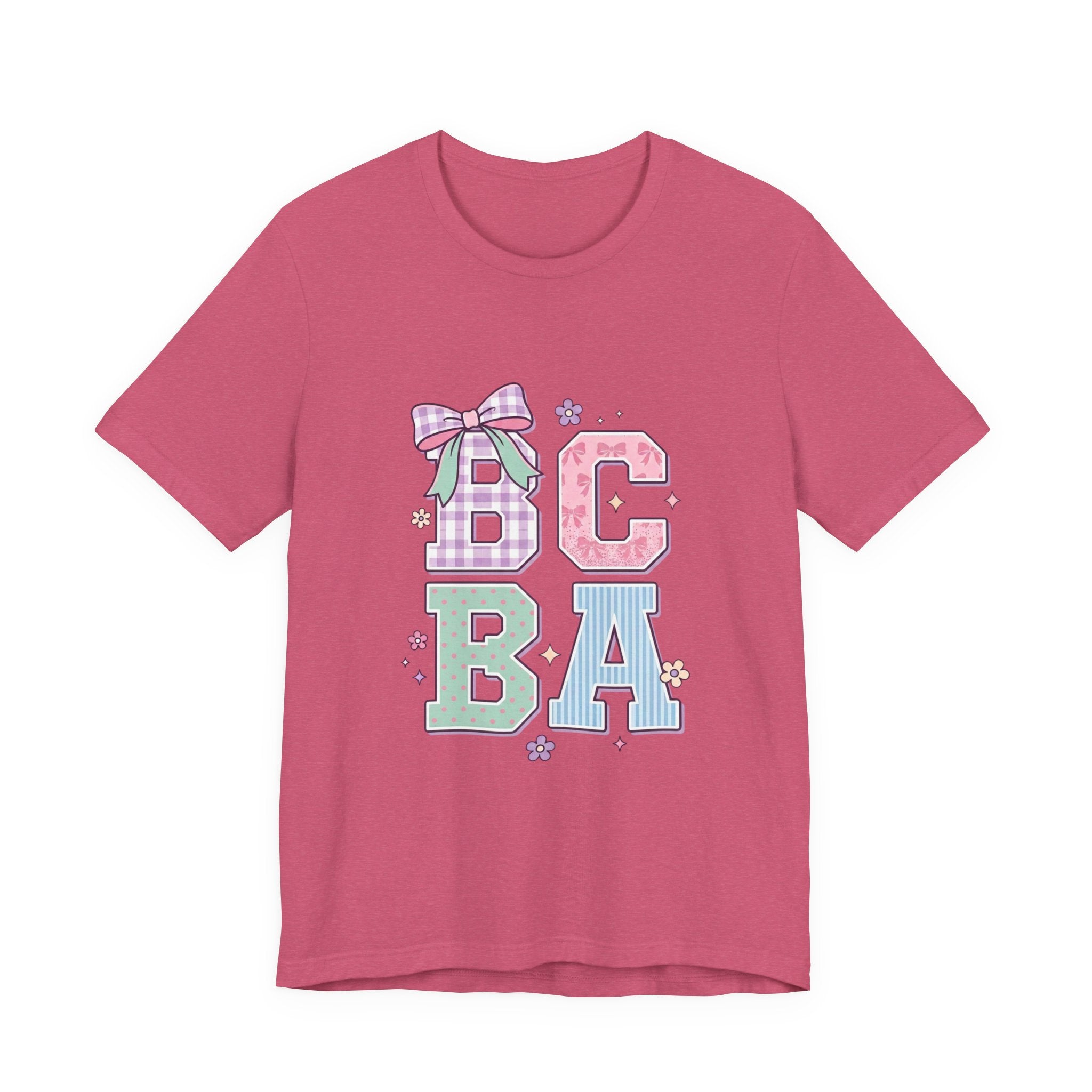 BCBA Pastel Plaid Bow Graphic Tee