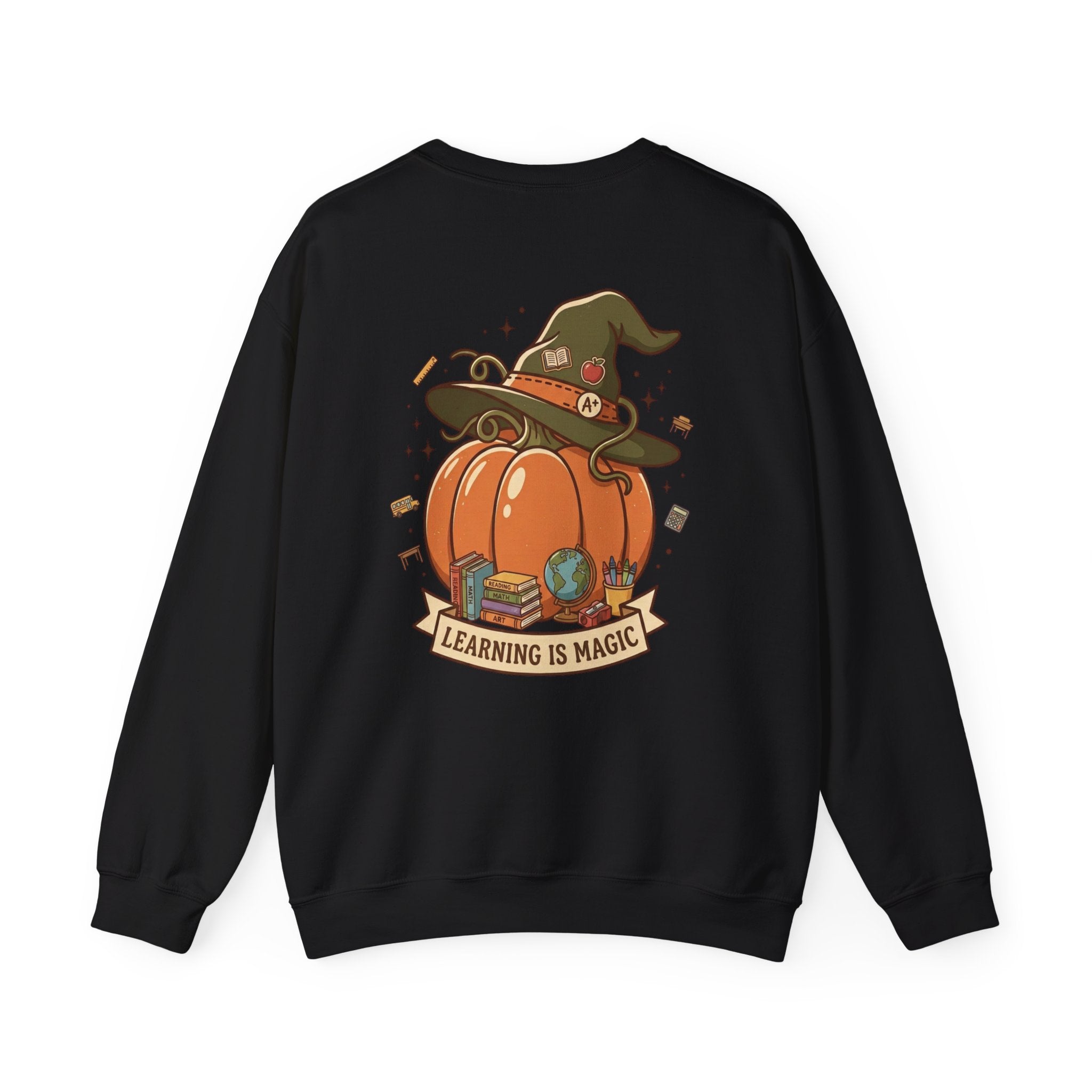 Learning Is Magic Pumpkin Sweatshirt | Fall Halloween Teacher Cozy