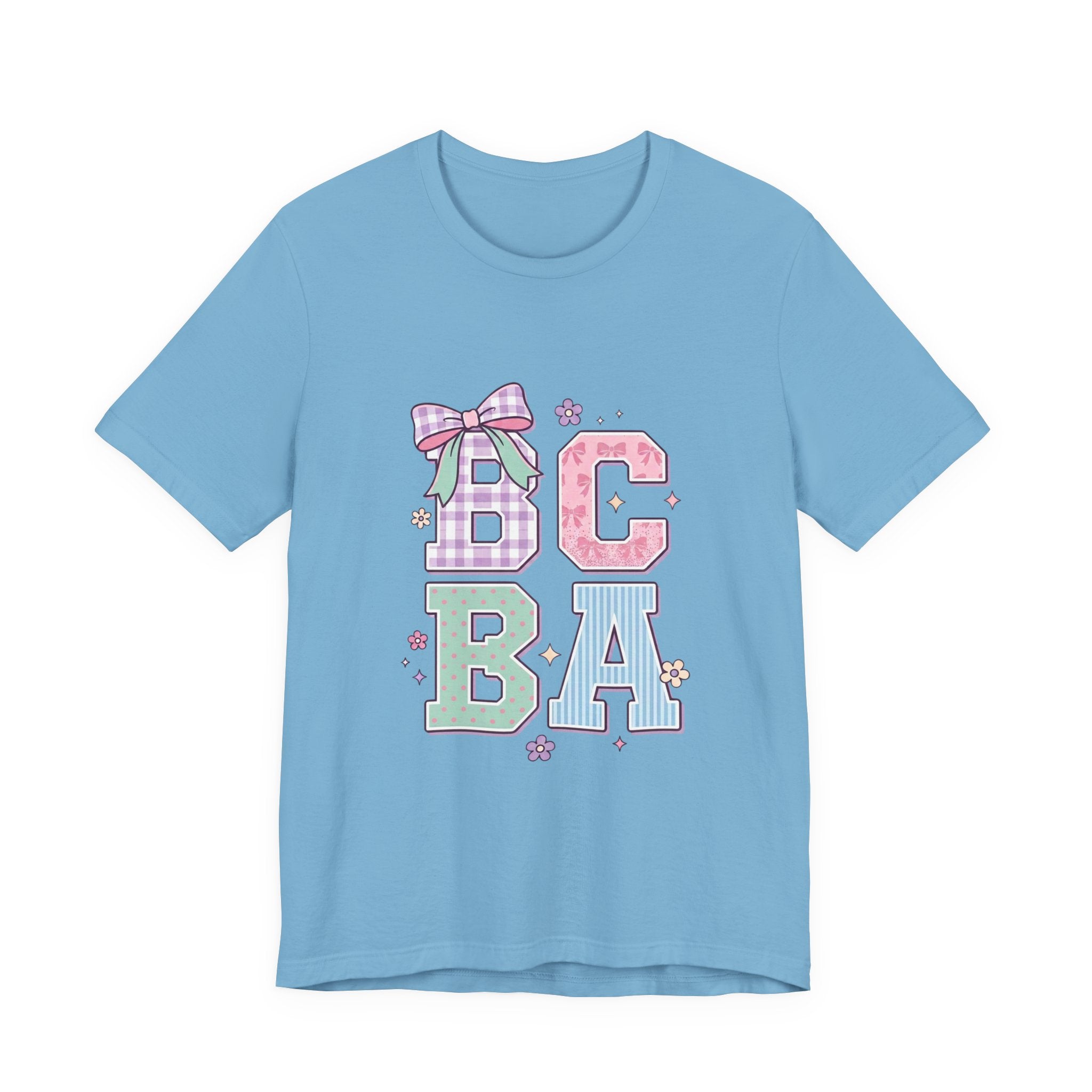 BCBA Pastel Plaid Bow Graphic Tee