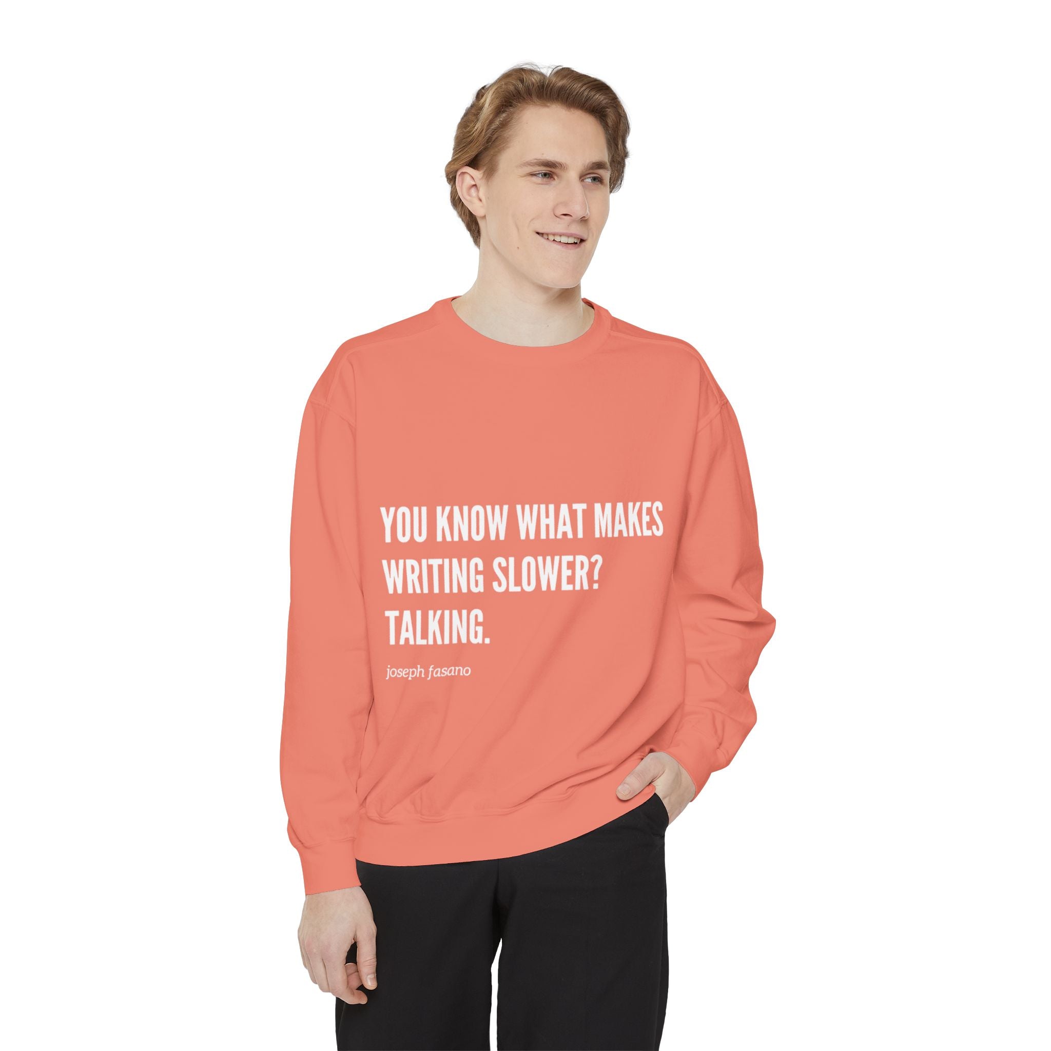 "you know" crew neck sweatshirt