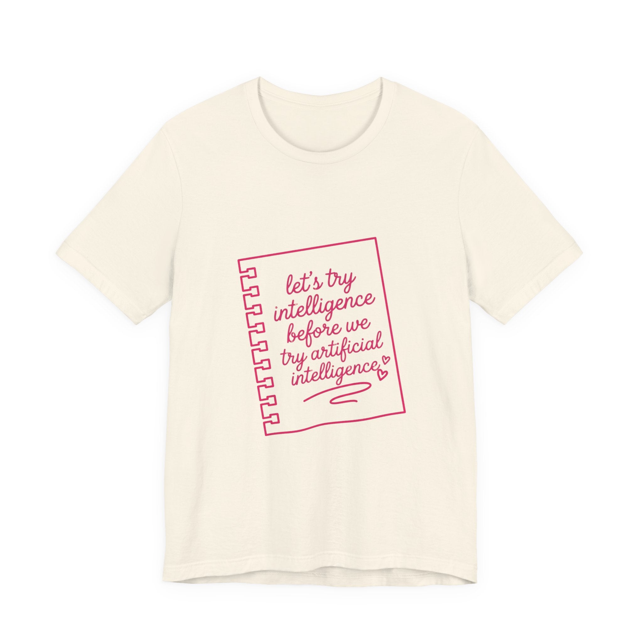 Notebook try intelligence Unisex Jersey Short Sleeve Tee