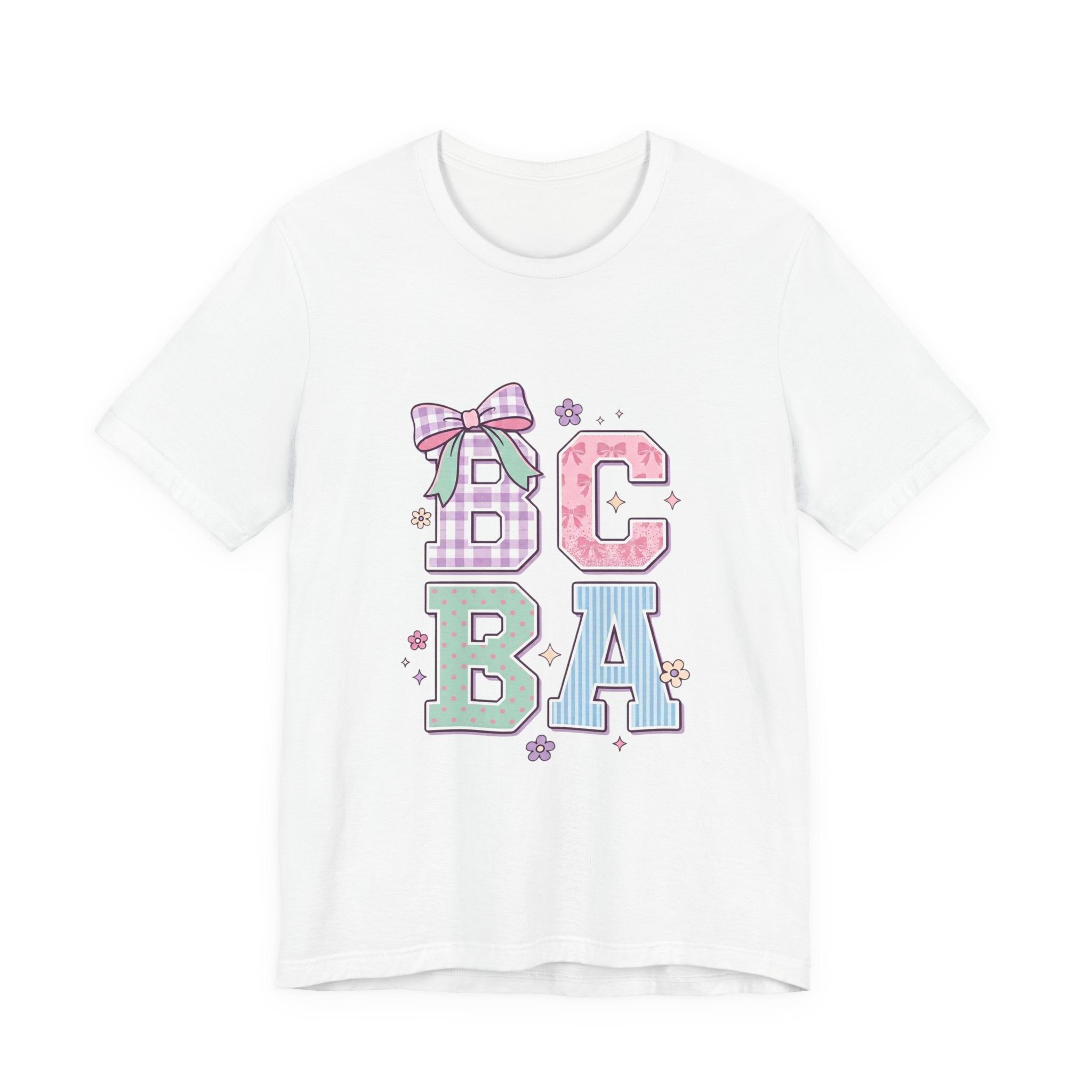 BCBA Pastel Plaid Bow Graphic Tee
