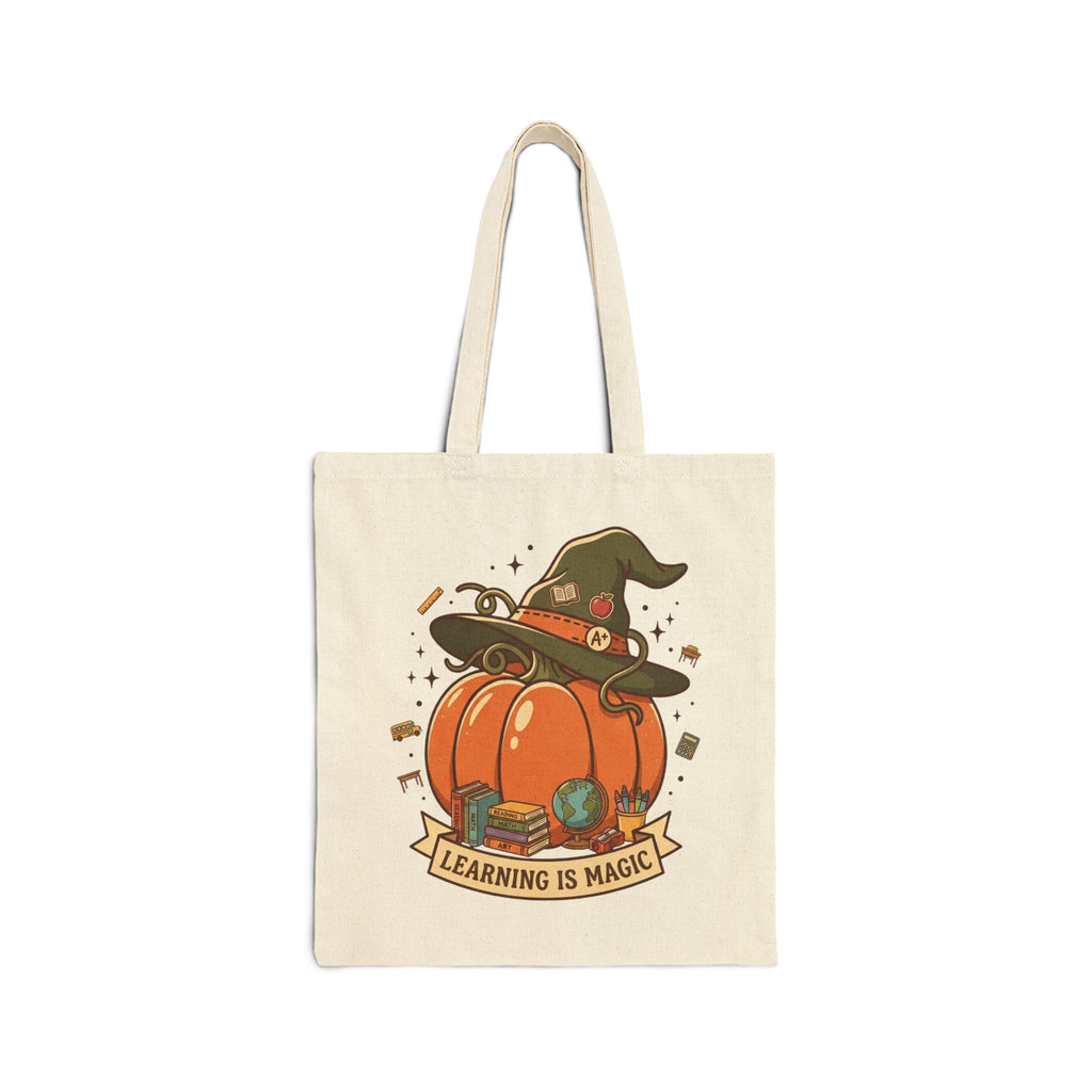 Witch Hat Pumpkin Tote | Fall Pumpkin Illustration, Halloween Autumn Tote
