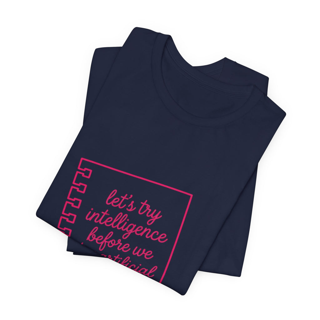 Notebook try intelligence Unisex Jersey Short Sleeve Tee