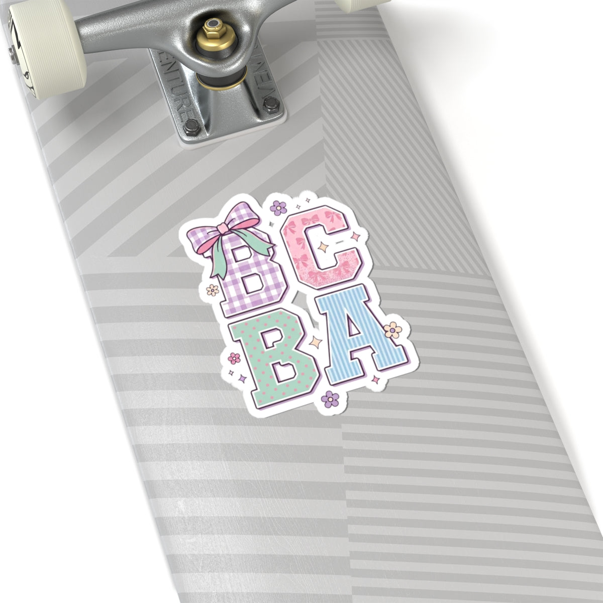 "BCBA" Pastel Letters Sticker | Cute Pastel BCBA Sticker Gift for Behavior Analysts