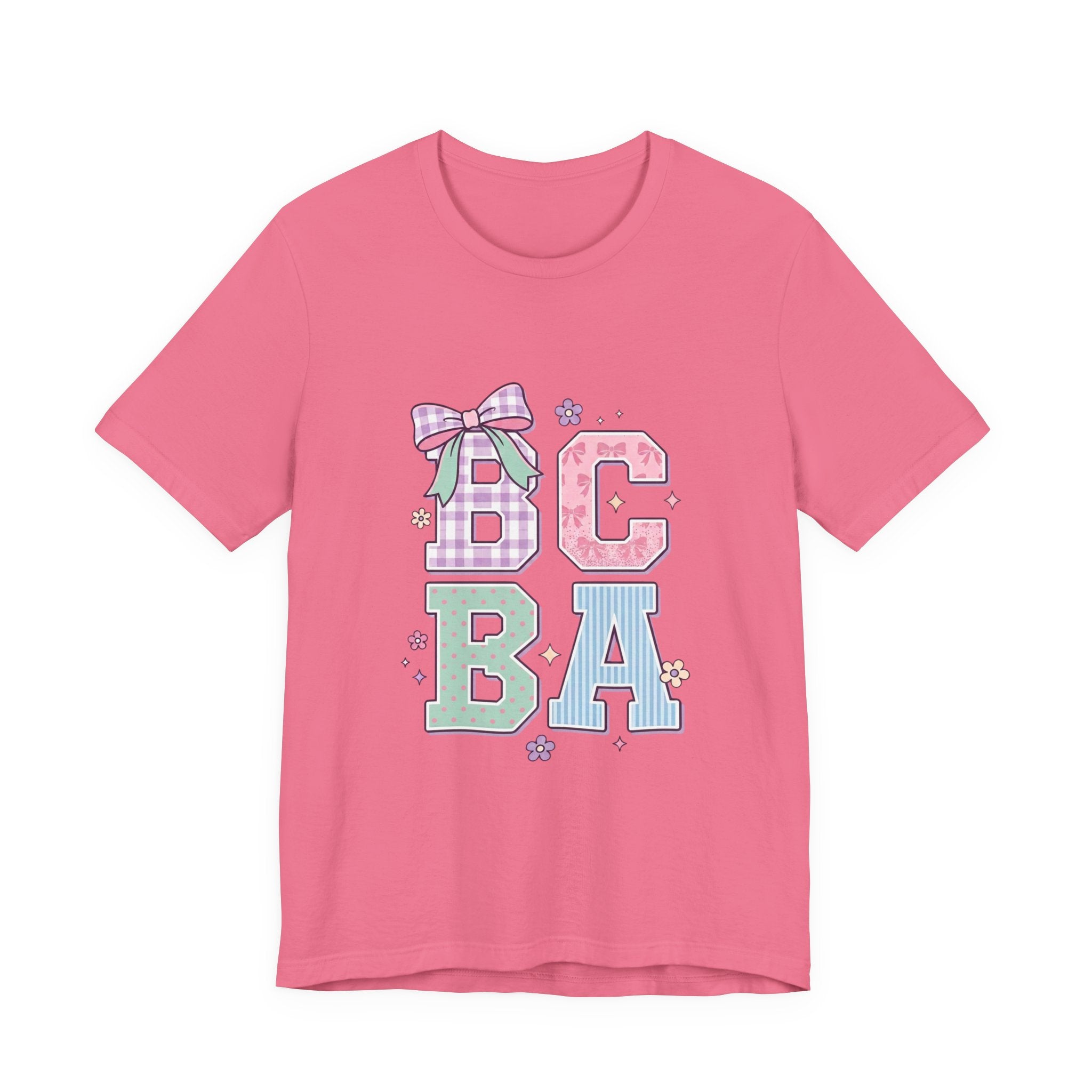BCBA Pastel Plaid Bow Graphic Tee