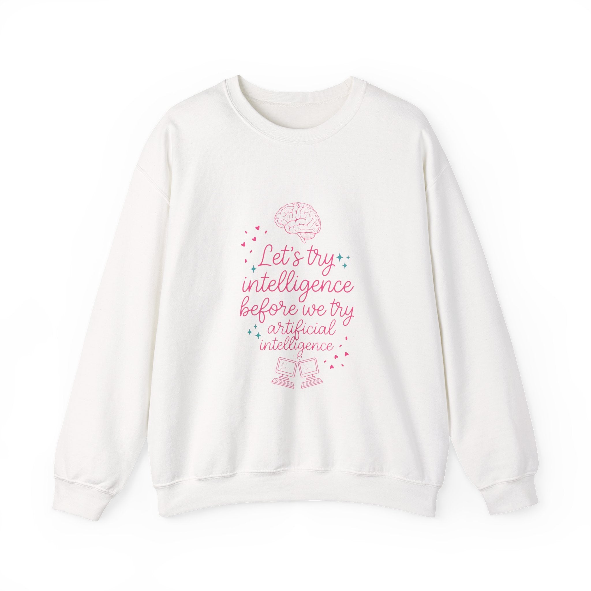 Brainy try intelligence Unisex Heavy Blend™ Crewneck Sweatshirt