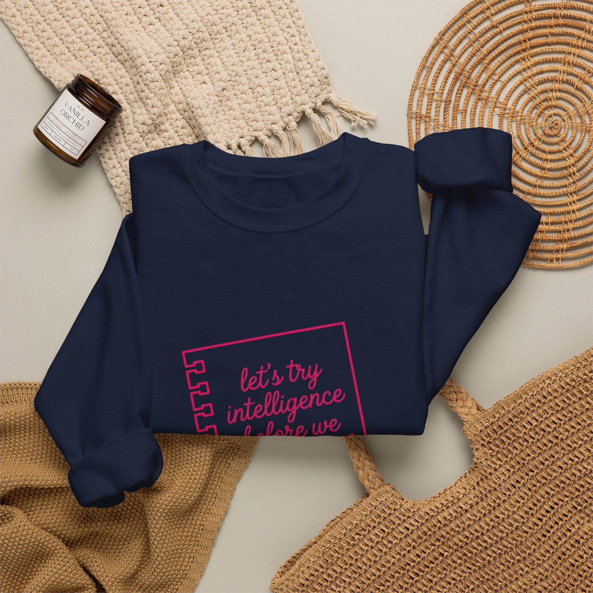 Notebook try intelligence Unisex Heavy Blend™ Crewneck Sweatshirt