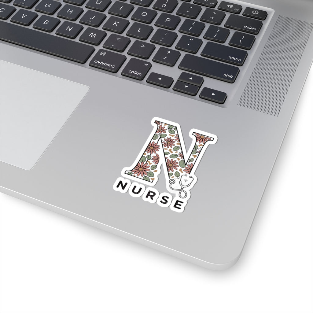 Floral N Nurse Sticker | Kiss-Cut, Retro Floral, Easy Tiger, Nurse Decal