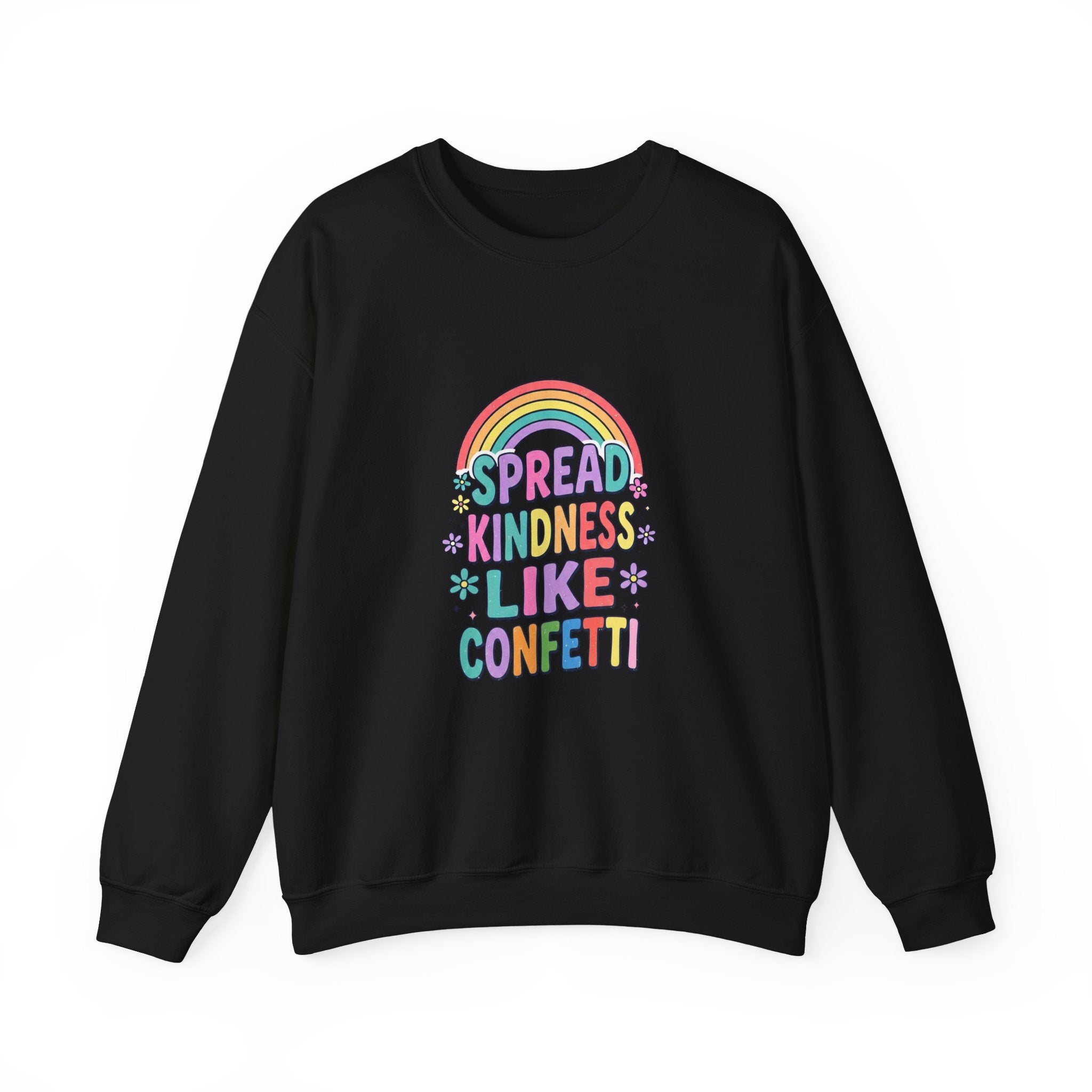 Spread Kindness Like Confetti Sweatshirt | Christian Rainbow Scripture