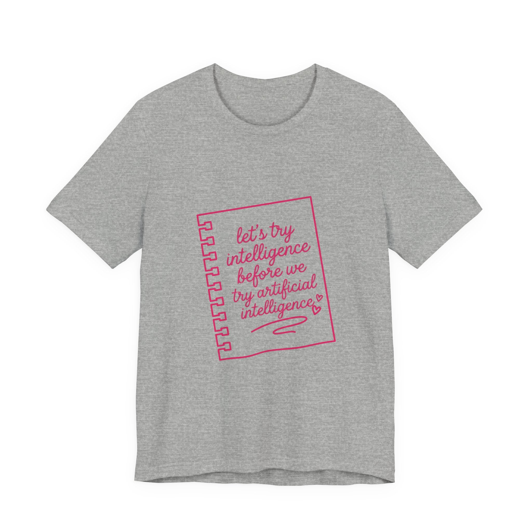 Notebook try intelligence Unisex Jersey Short Sleeve Tee