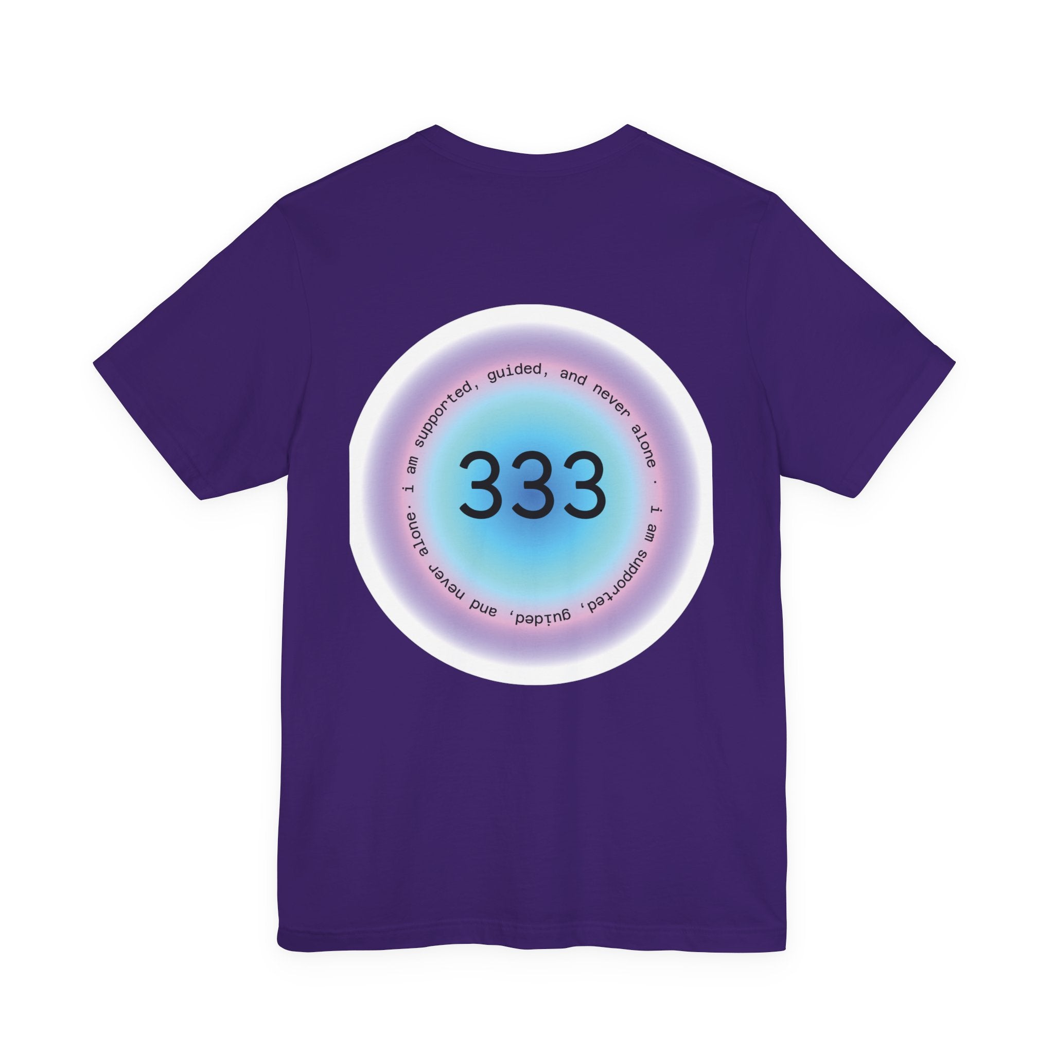 333 Angel Number T‑Shirt — Spiritual Numerology Tee with Guided, Loved, Protected Message