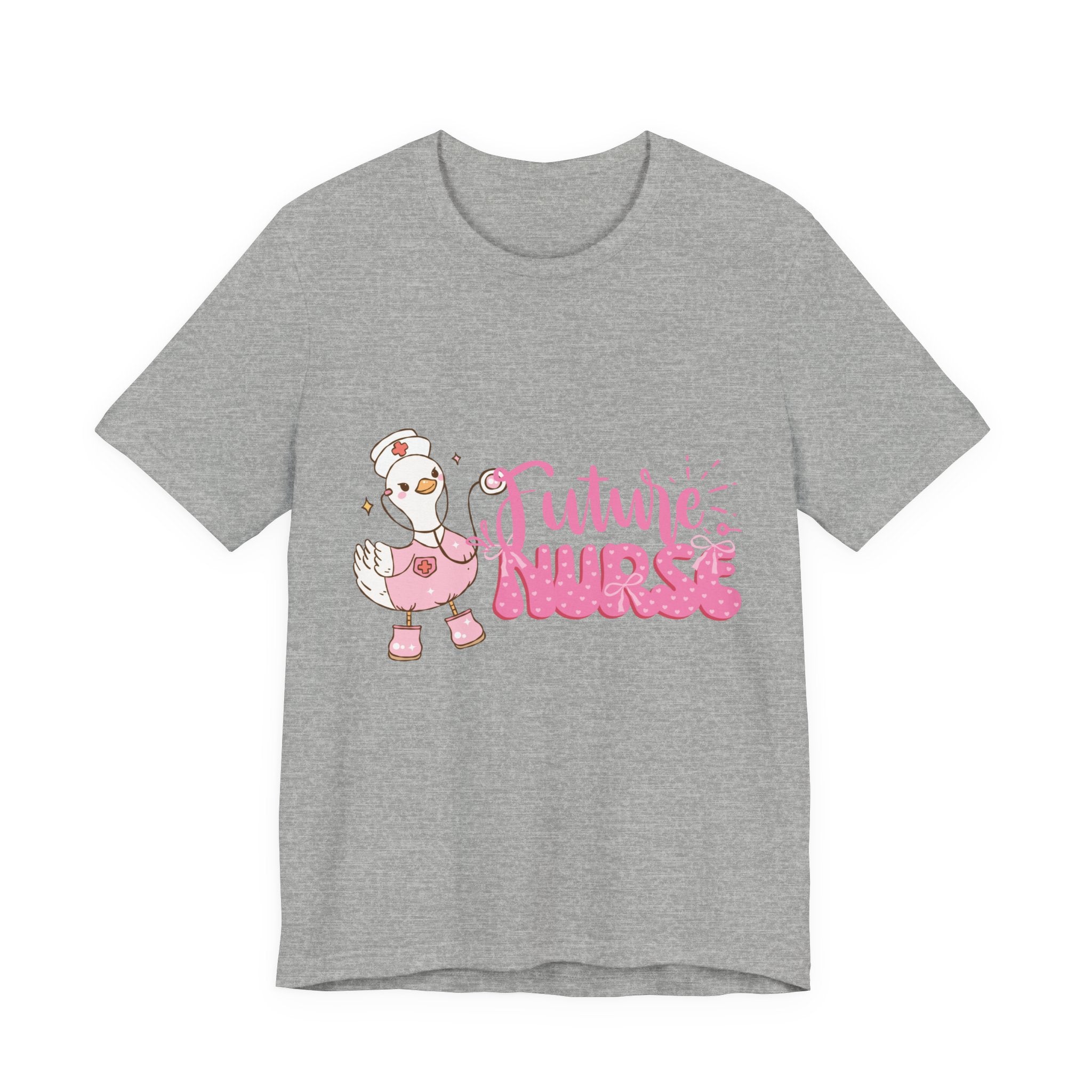Future Nurse T‑Shirt — Cute Pink Nurse Duck Graphic Tee for Nursing Students