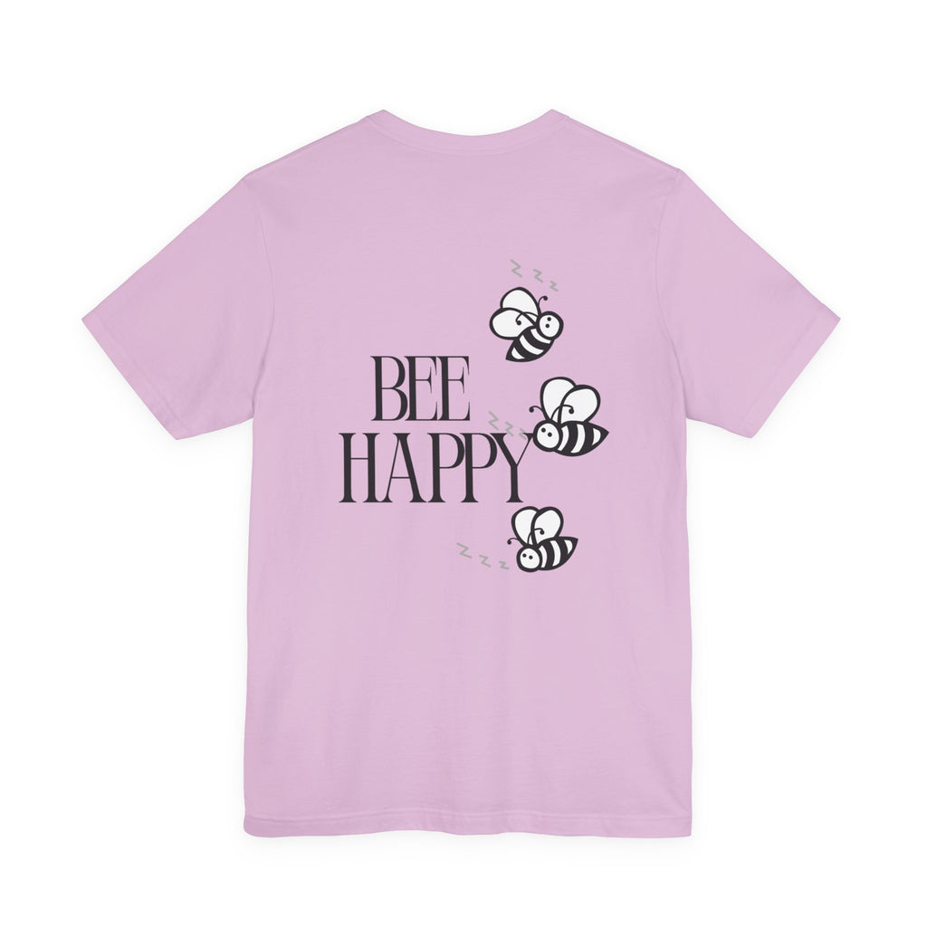 Bee Happy T-Shirt — Cute Bee Graphic Tee with 'Bee Happy' Slogan