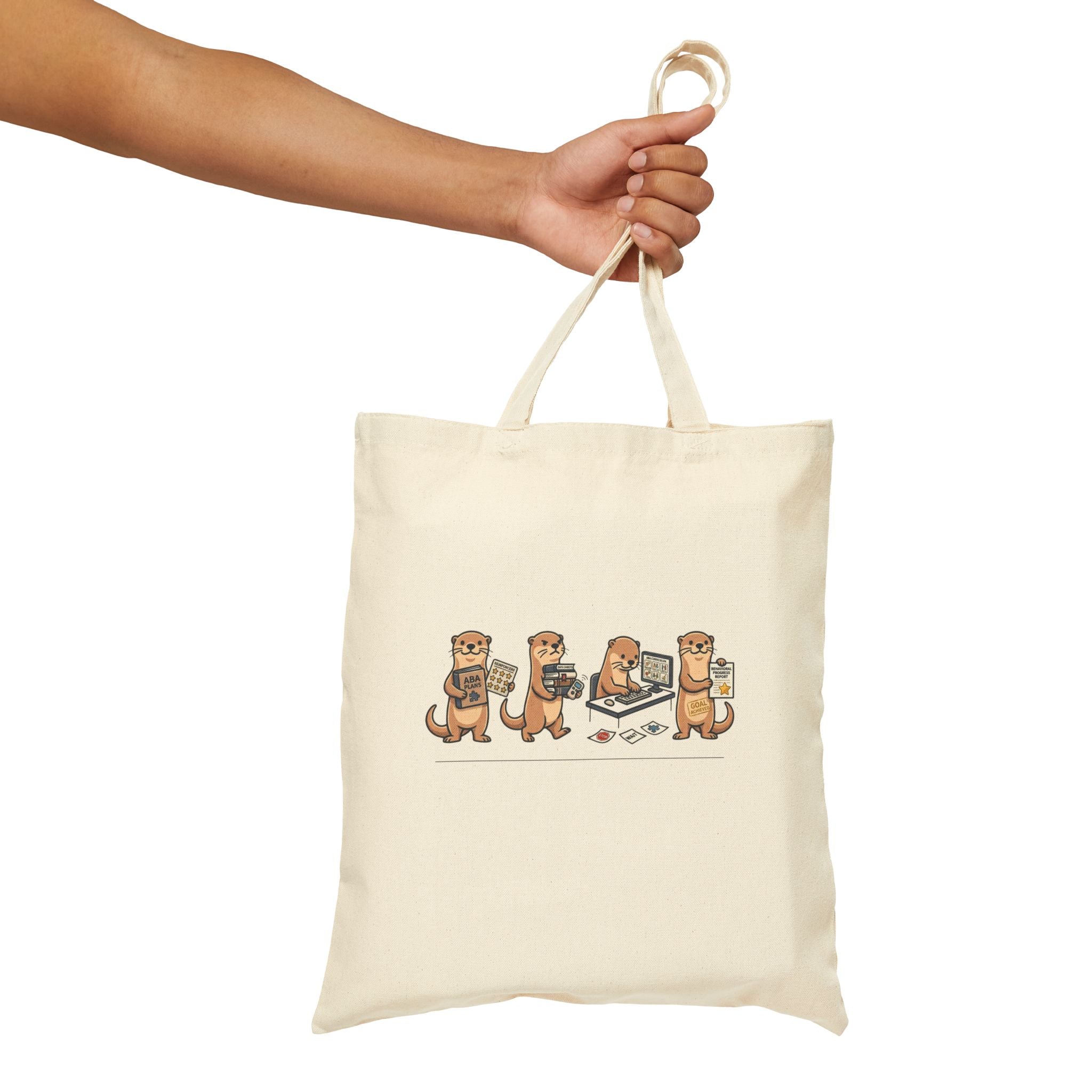 Otter ABA Therapy Tote Bag — Cute Pediatric Therapy Illustration