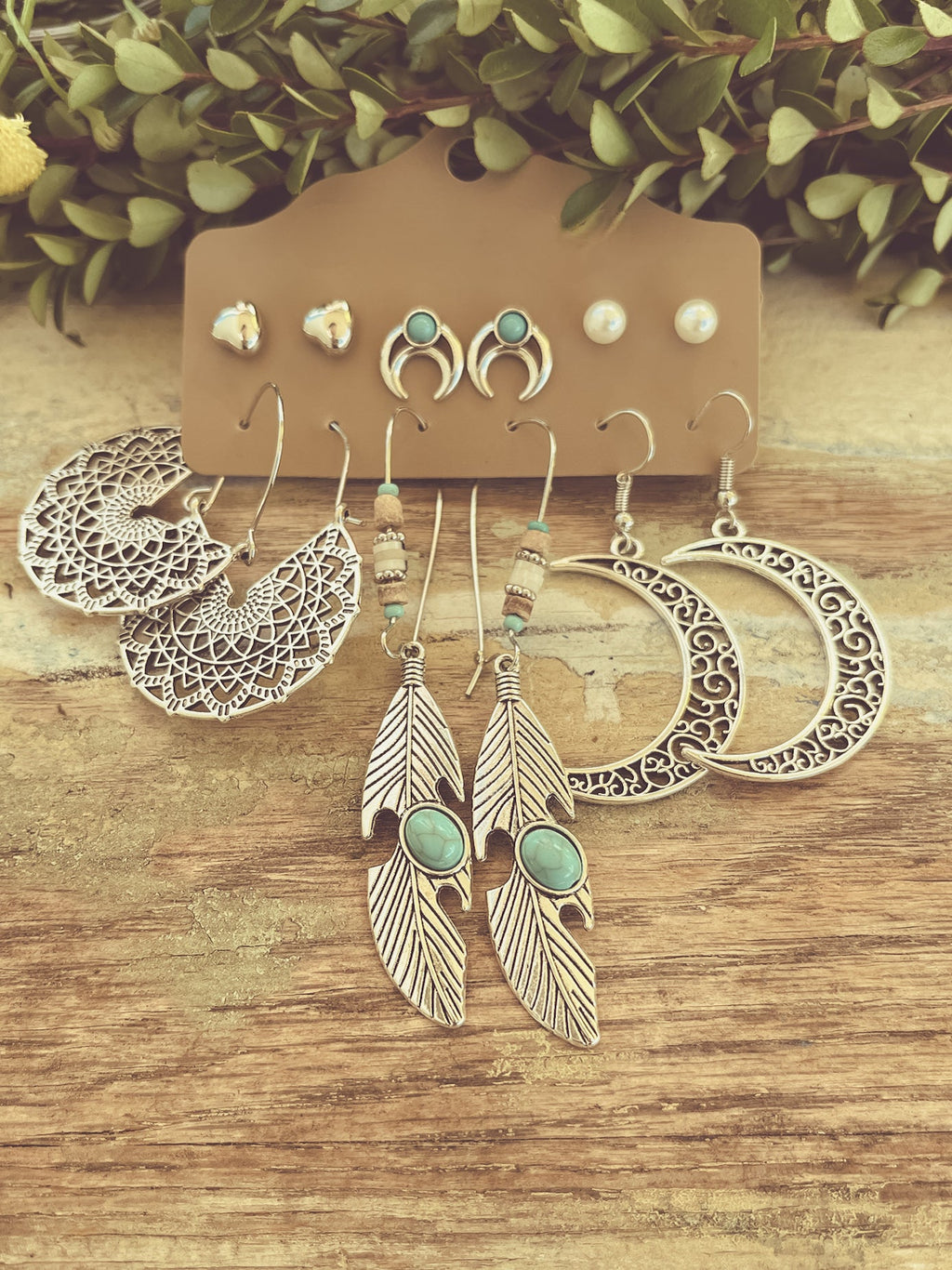 Beautiful Bohemian Earring Set - Set of 6