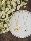 Beautiful Gold or Silver Mountain and Mustard Seed Faith Necklace