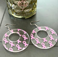 Acrylic Breast Cancer Hoops